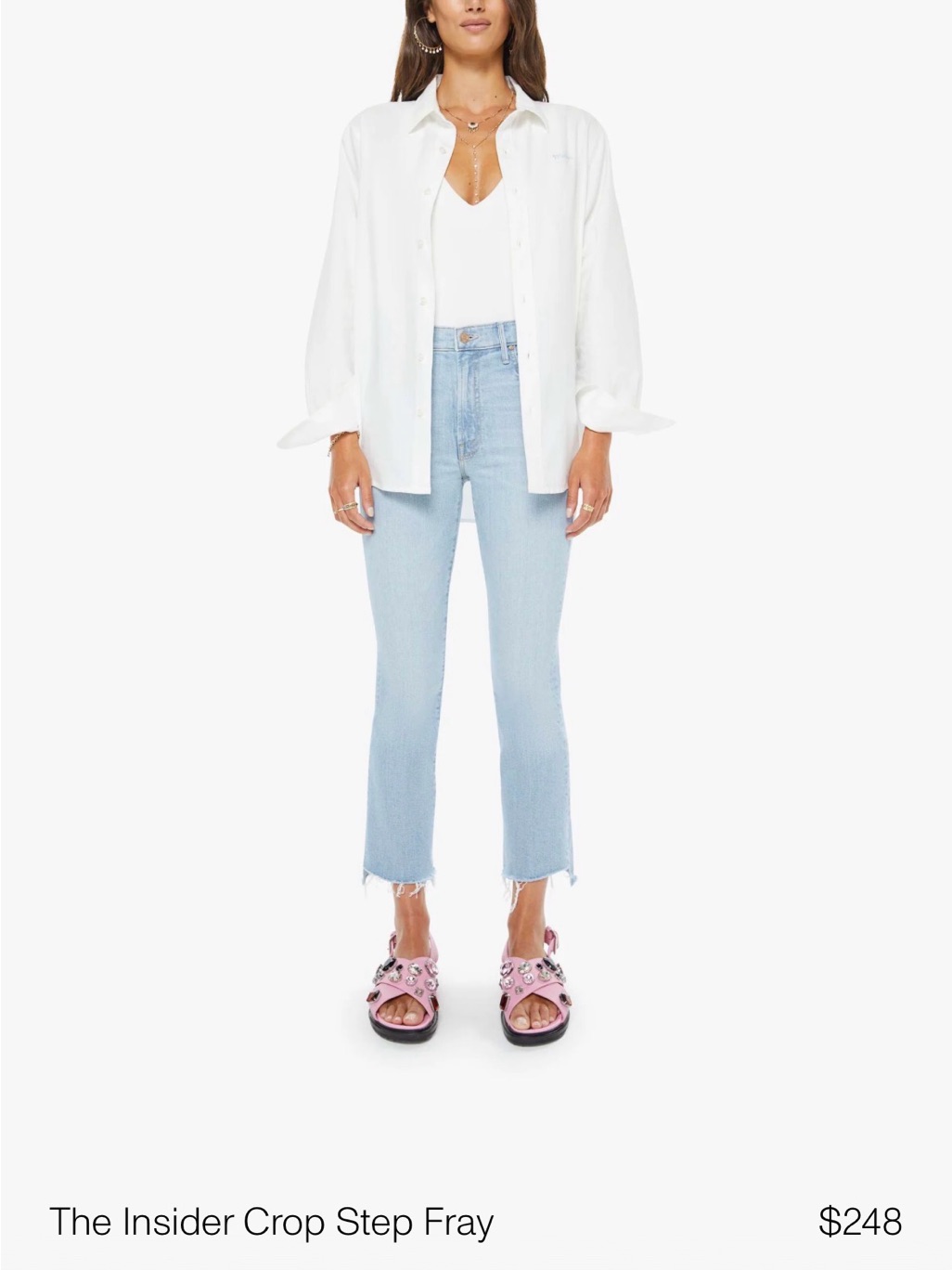 Mother The Insider Crop Step Fray In Limited Edition Jean Size 29